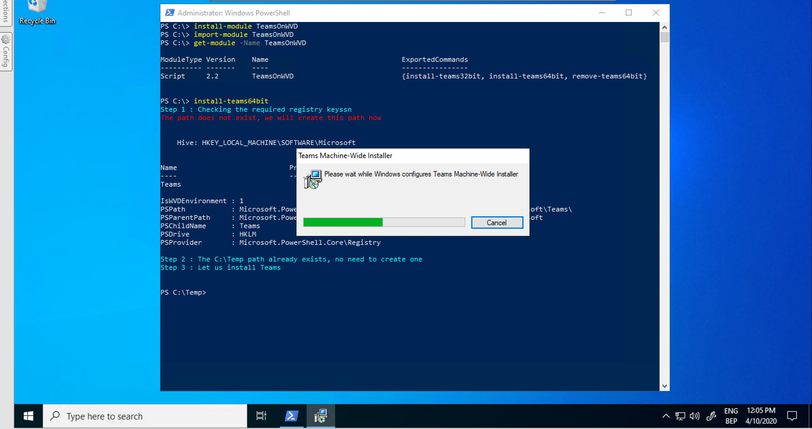 TeamsOnWVD Powershell Module